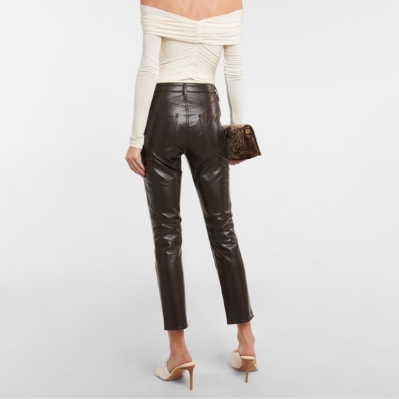 NWT Citizens of Humanity Jolene High Rise Straight Recycled Leather Pants 27 - Picture 2 of 11